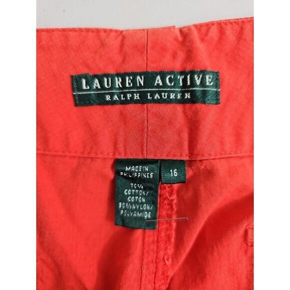 Lauren Ralph Lauren~Woman Size 16~ Orange Chino Bermuda Shorts Stretch Active. - Picture 3 of 9
